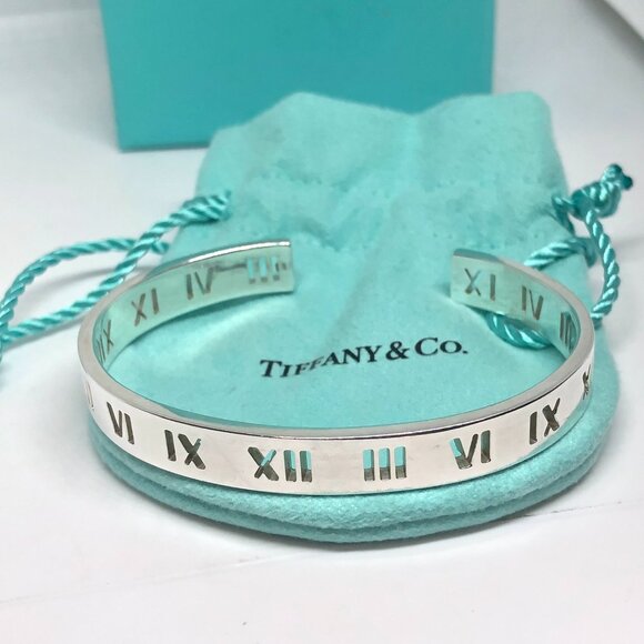 Tiffany & Co. Jewelry - Tiffany & Co. Sterling Silver Atlas Stencil Cutout Cuff Bracelet Bangle 6.5"